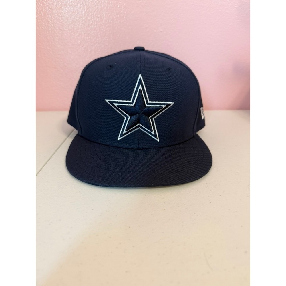 New Era 59FIFTY Dallas Cowboys Fitted Hat Navy Blue NFL Star Logo Size 7 3/8